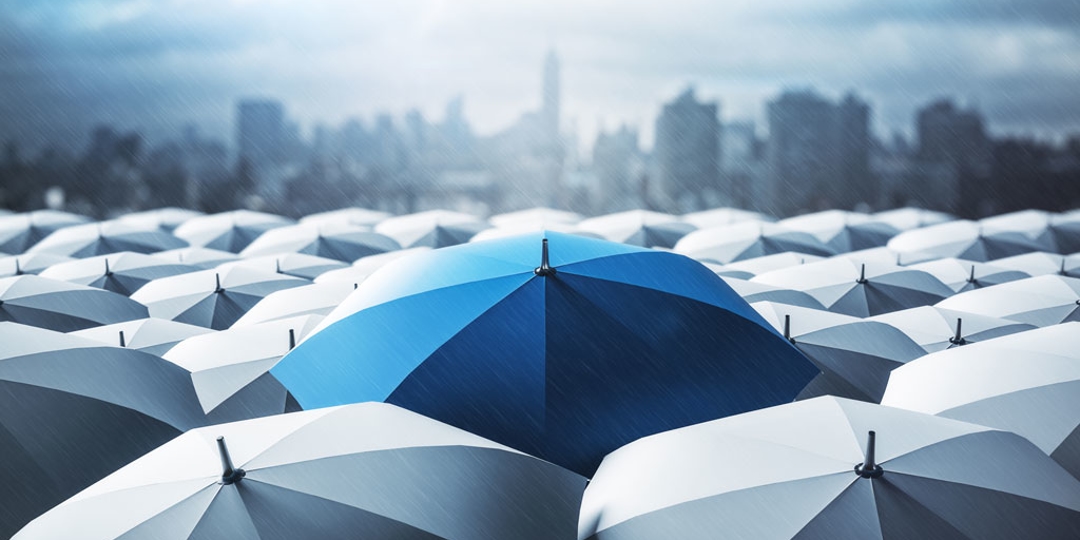 Umbrellas in a Crowd