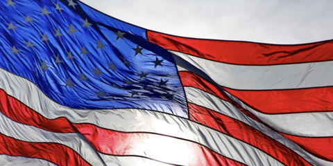 American Flag waving in the mind