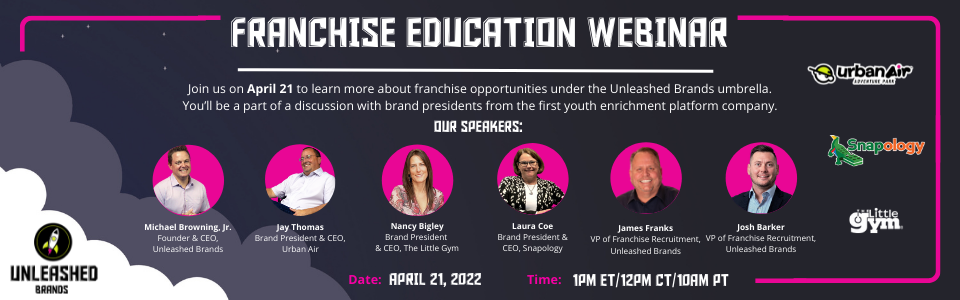 flier for education webinar on april 21st with unleashed brands